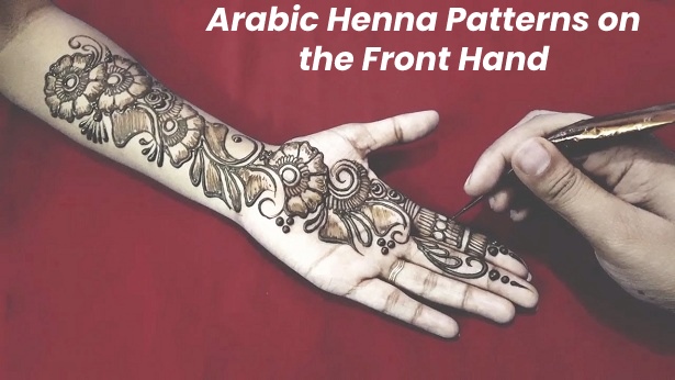 Arabic Henna Patterns on the Front Hand