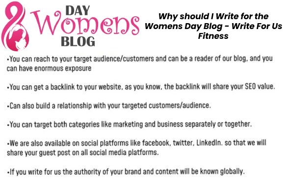 Why should I Write for the Womens Day Blog - Write For Us Fitness