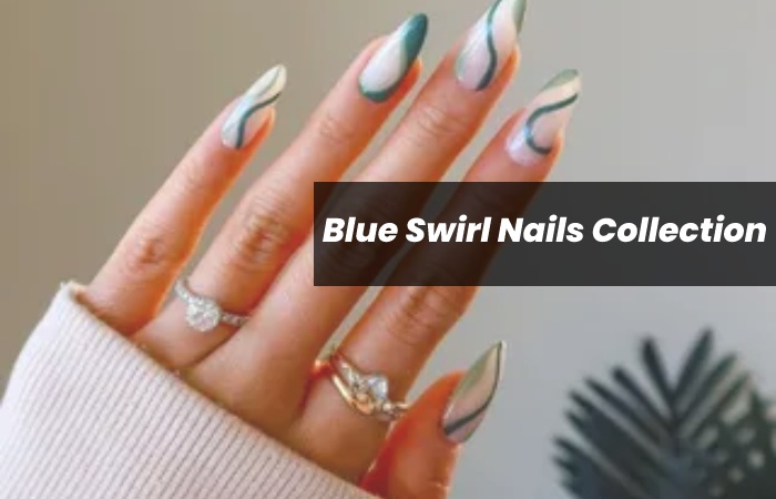 Blue Swirl Nails Collection