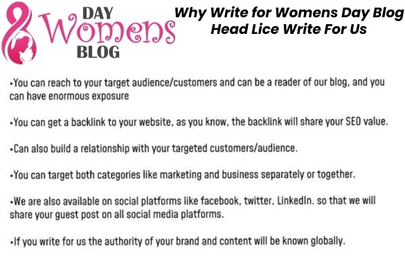 Why Write for Womens Day Blog – Head Lice Write For Us