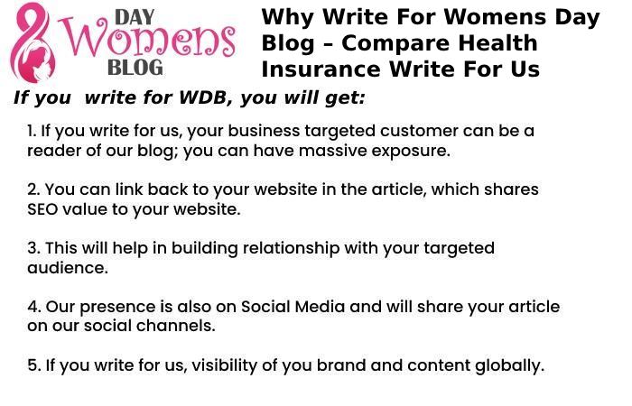Why Write For Womens Day Blog – Compare Health Insurance Write For Us
