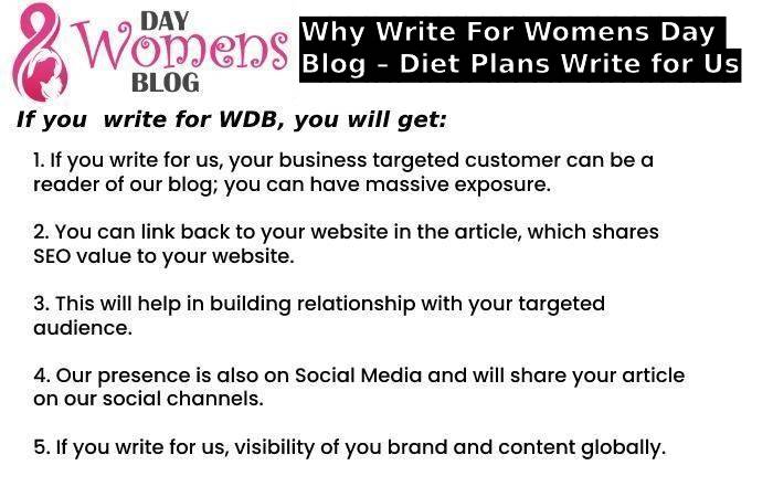 Why Write For Womens Day Blog – Diet Plans Write for Us