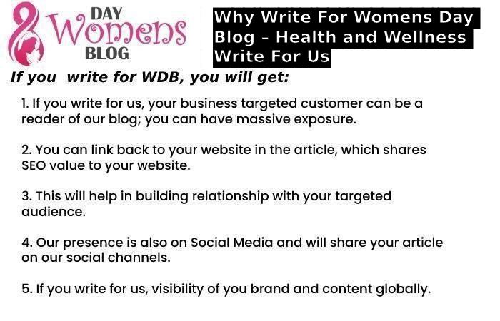 Why Write For Womens Day Blog – Health and Wellness Write For Us
