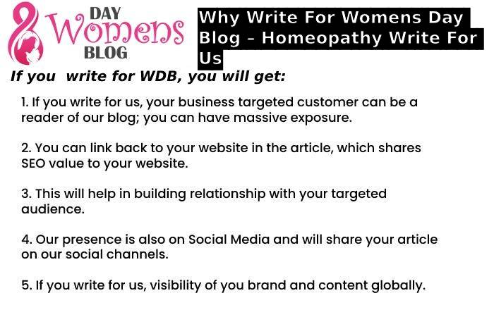 Why Write For Womens Day Blog – Homeopathy Write For Us