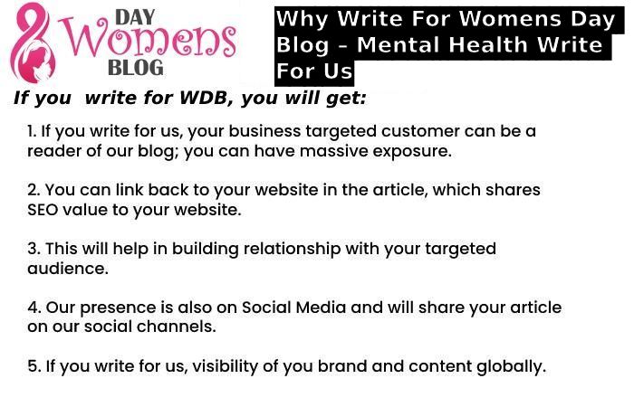 Why Write For Womens Day Blog – Mental Health Write For Us