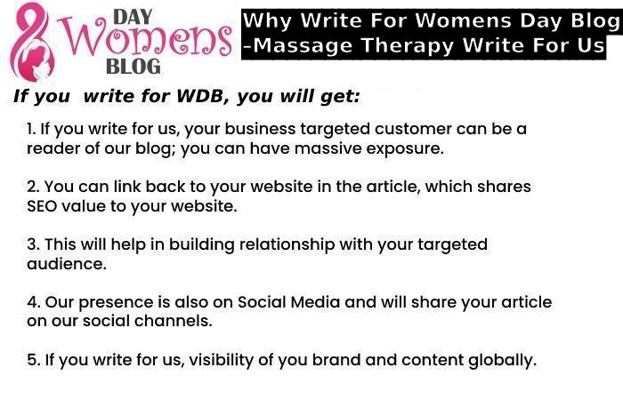 Why Write For Womens Day Blog –Massage Therapy Write For Us