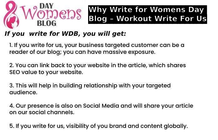 Why Write for Womens Day Blog – Workout Write For Us