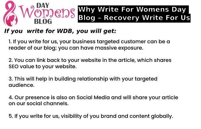 Why Write For Womens Day Blog – Recovery Write For Us