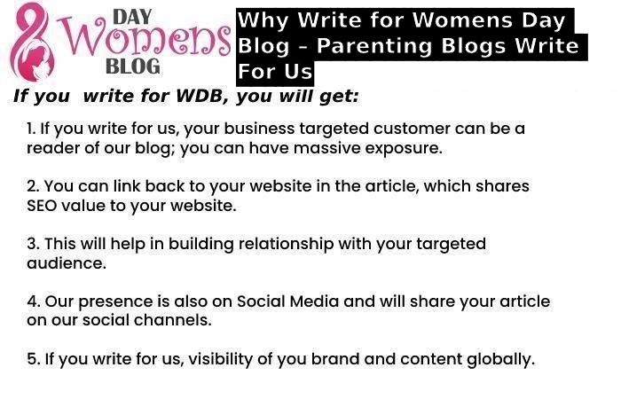 Why Write for Womens Day Blog – Parenting Blogs Write For Us