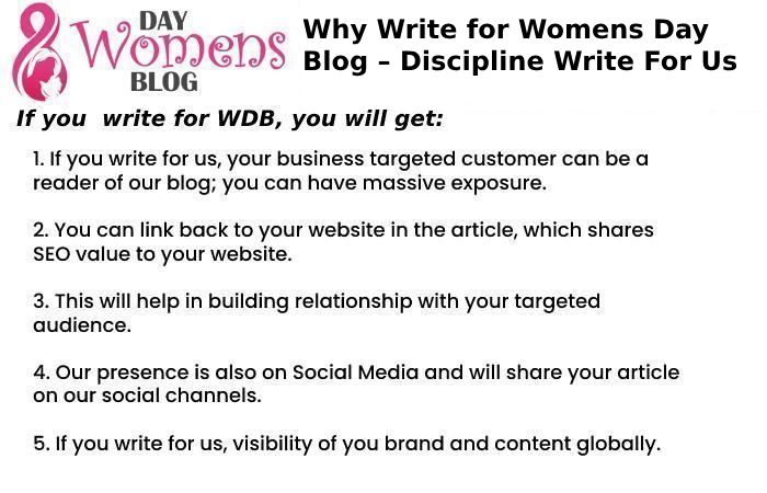 Why Write for Womens Day Blog – Discipline Write For Us