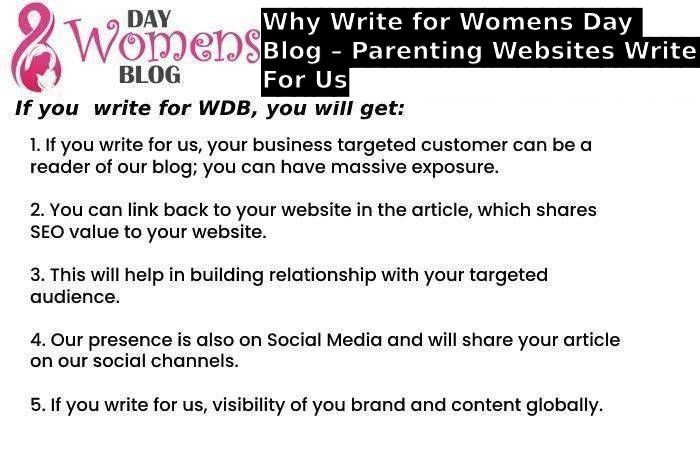 Why Write for Womens Day Blog – Parenting Websites Write For Us