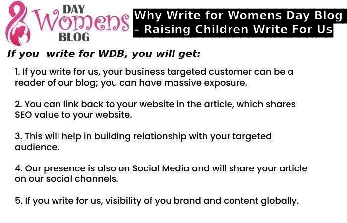 Why Write for Womens Day Blog – Raising Children Write For Us